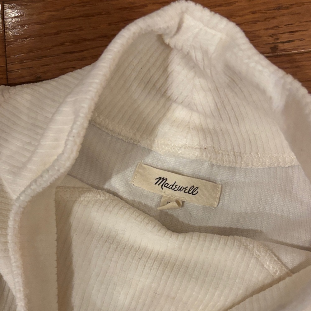 Madewell Cream Corduroy Turtleneck Top - Picture 3 of 4